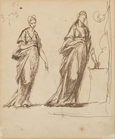 Two Female Figures by George Romney